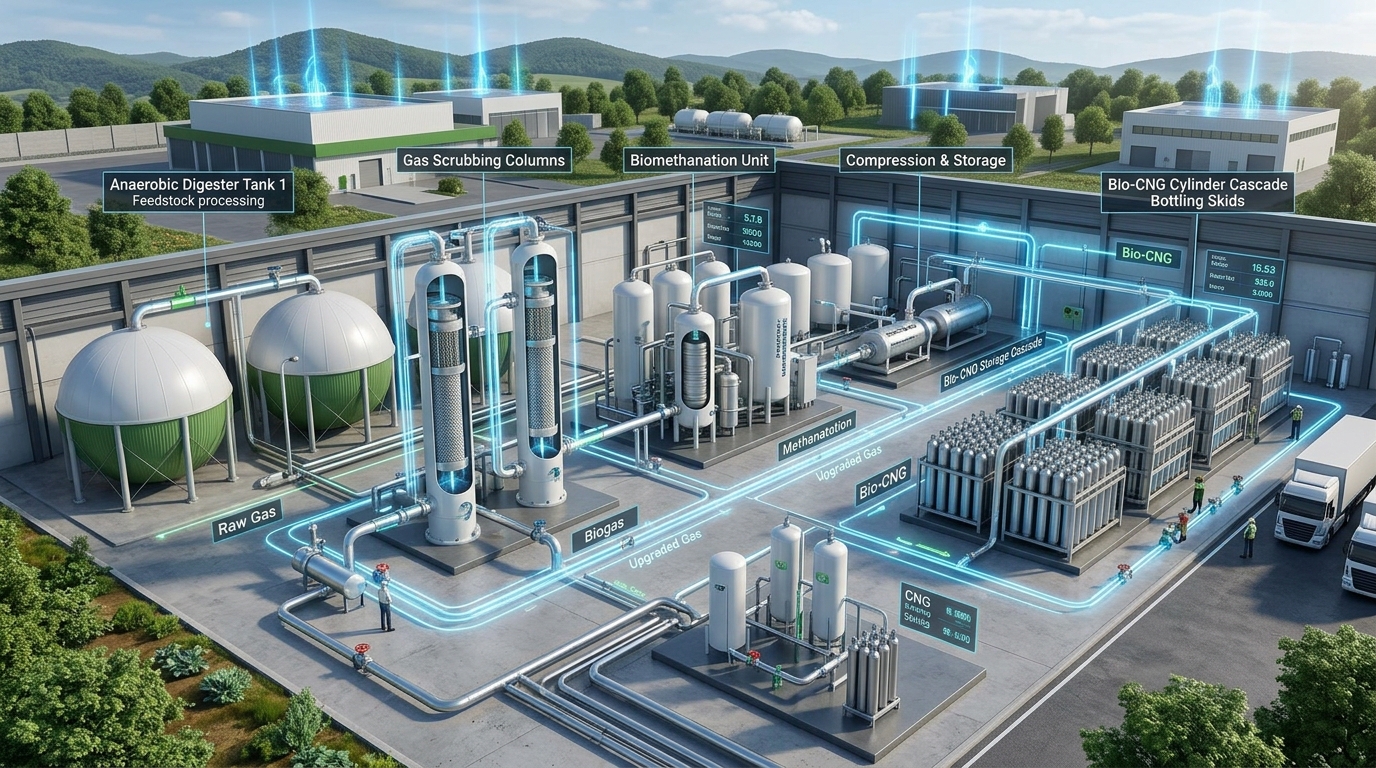 Compressed Bio-Gas CBG Refinery and Anaerobic Digestion Infrastructure